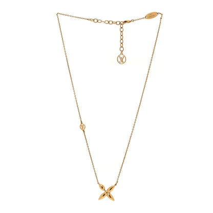 Louis Vuitton Metal Louisette Necklace Gold 3 of 7