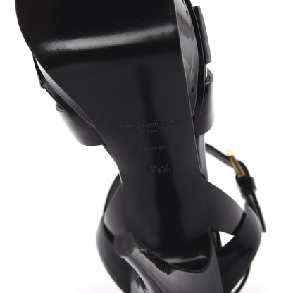 Saint Laurent Patent Tribute 105 Platform Sandals 35.5 Black 6 of 10