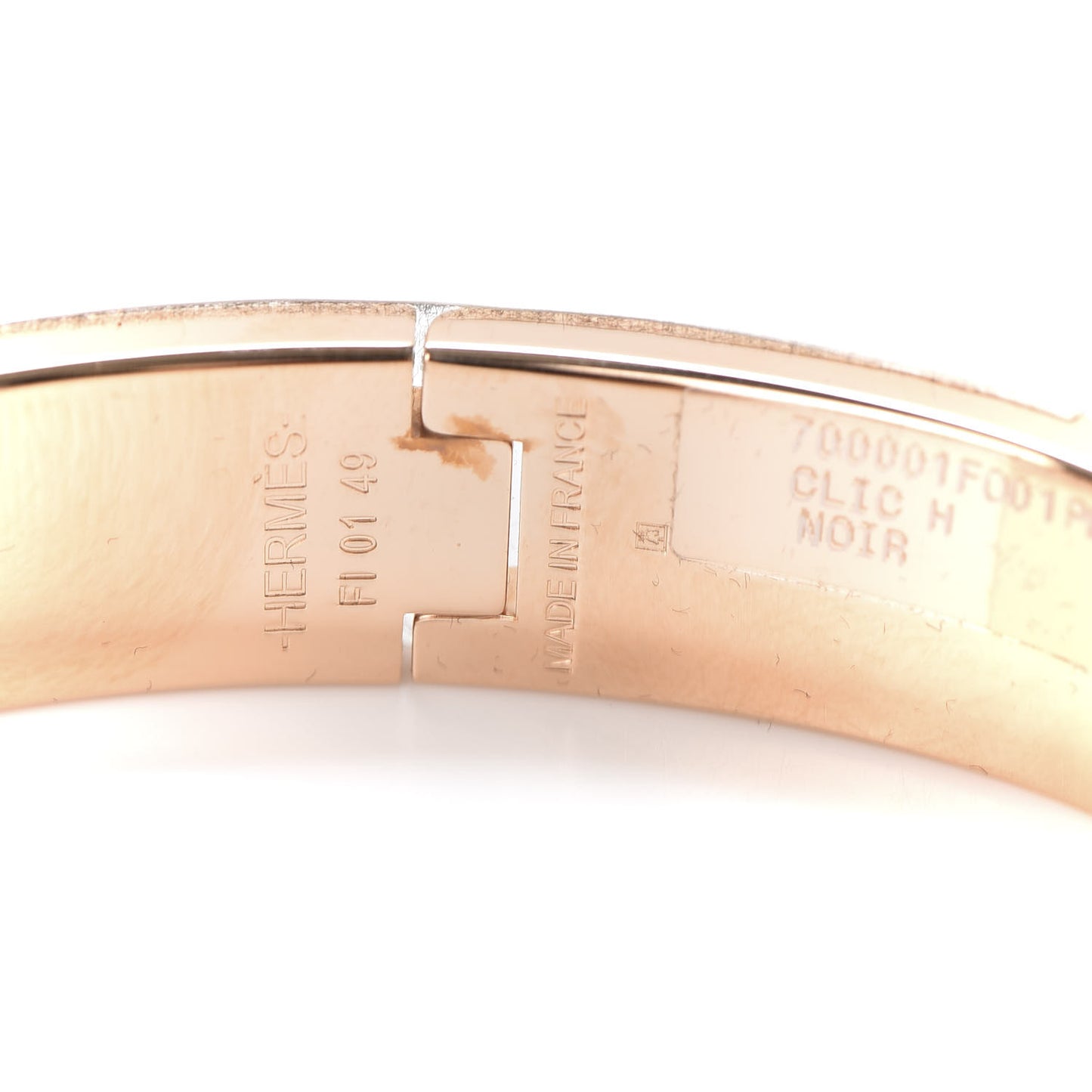 Enamel Narrow Clic Clac H Bracelet PM Black