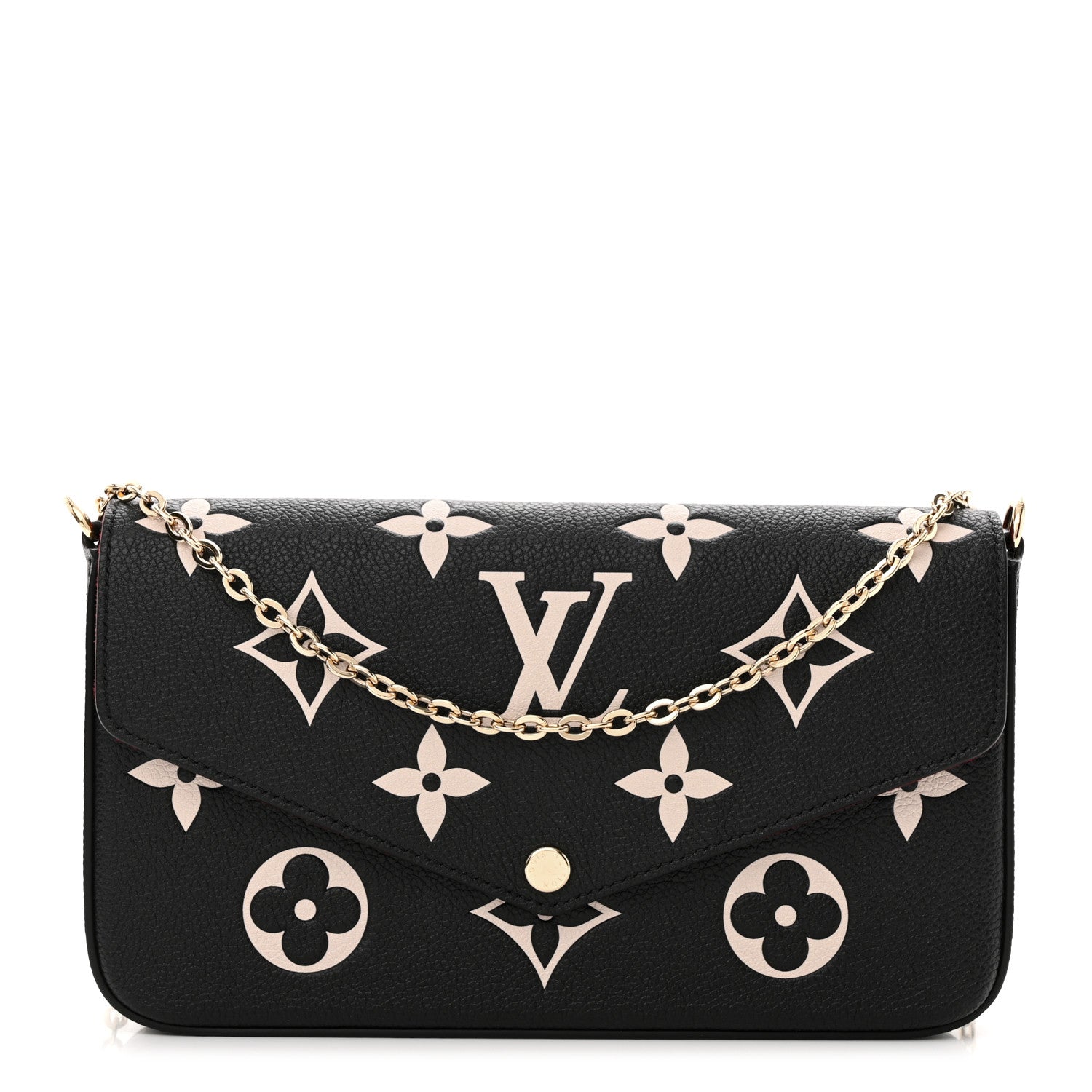Louis Vuitton Empreinte Monogram Giant Felicie Pochette Black Beige 1 of 11