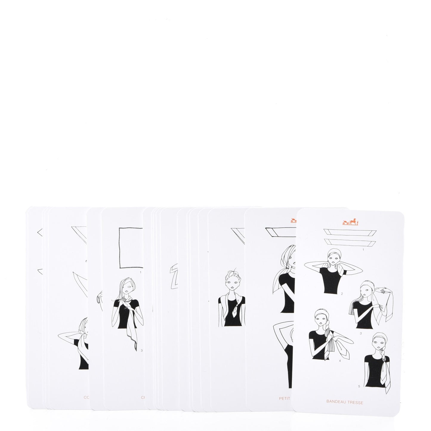 Knotting Cards Cartes A Nouer Carre Scarf Guide