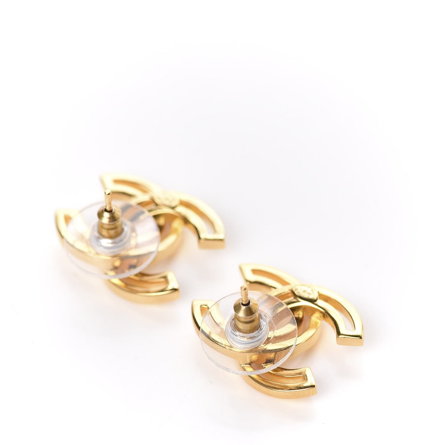 Metal Obazine CC Earrings Gold