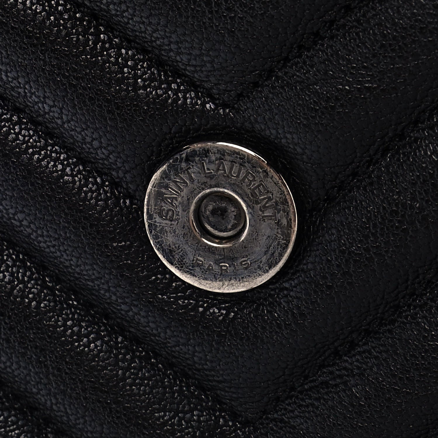 Saint Laurent Sheepskin Matelasse Chevron Patchwork Monogram Medium College Bag Black 13 of 17