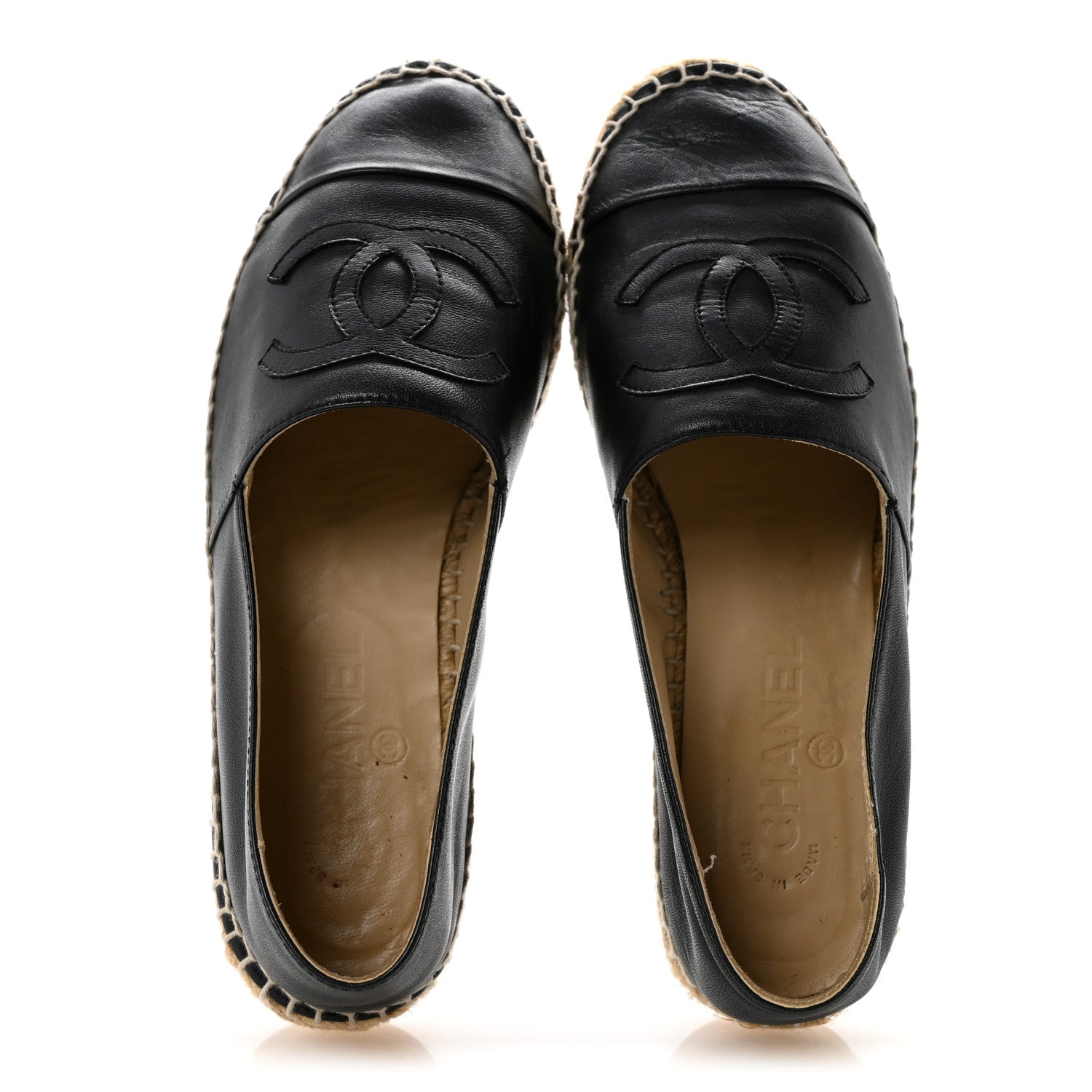 Chanel Lambskin CC Espadrilles 39 Black 39 Black 2 of 11