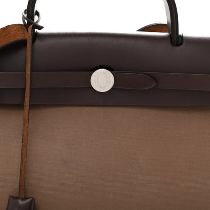 Hermes Vache Hunter Toile Herbag Zip 31 PM Etoupe Ebene 9 of 16
