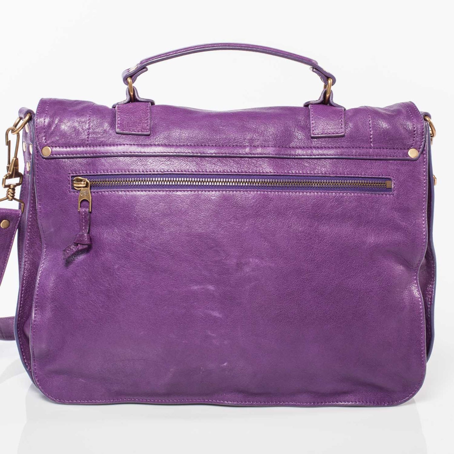 Lambskin PS1 Large Satchel Plum
