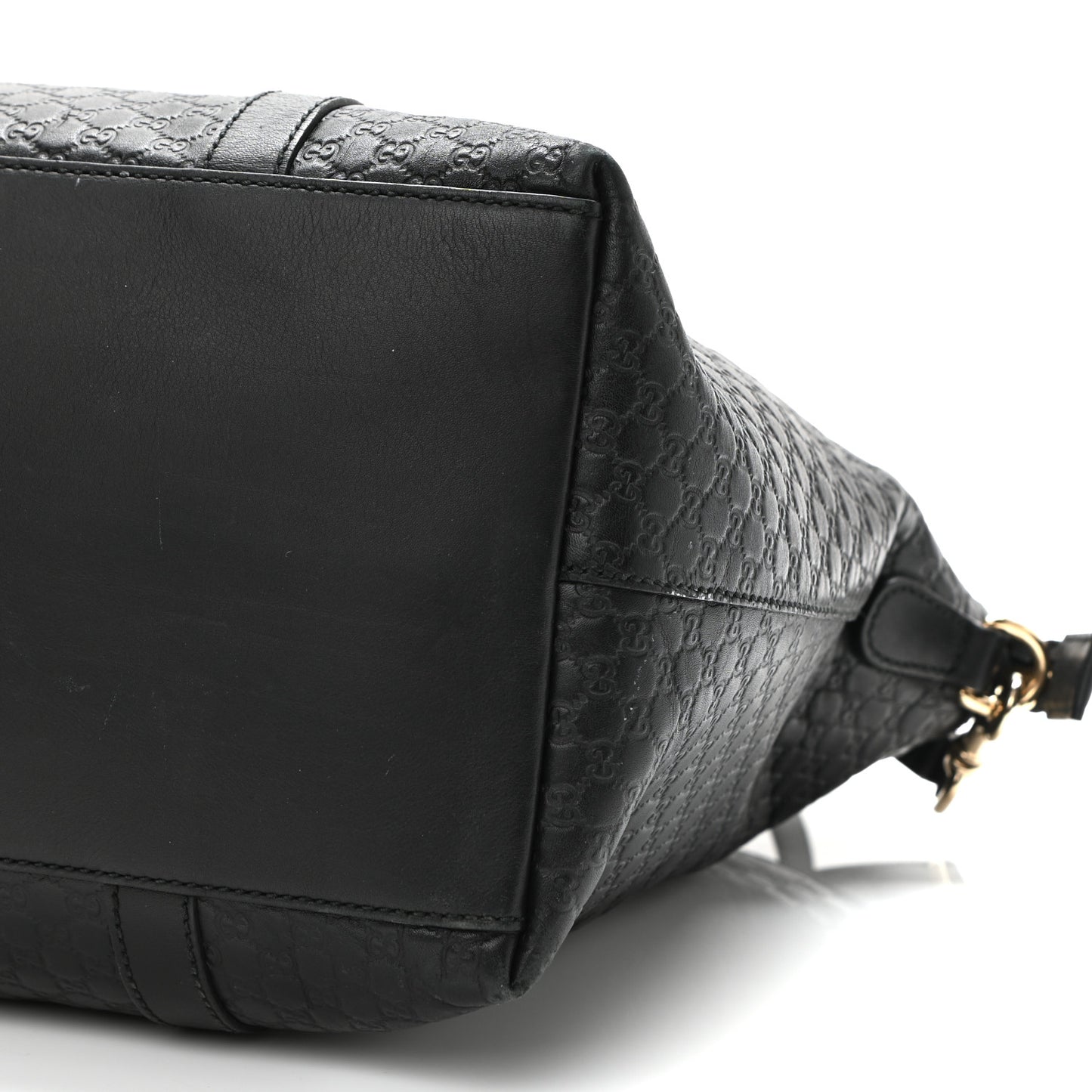 Soft Microguccissima Large Dome Satchel Black