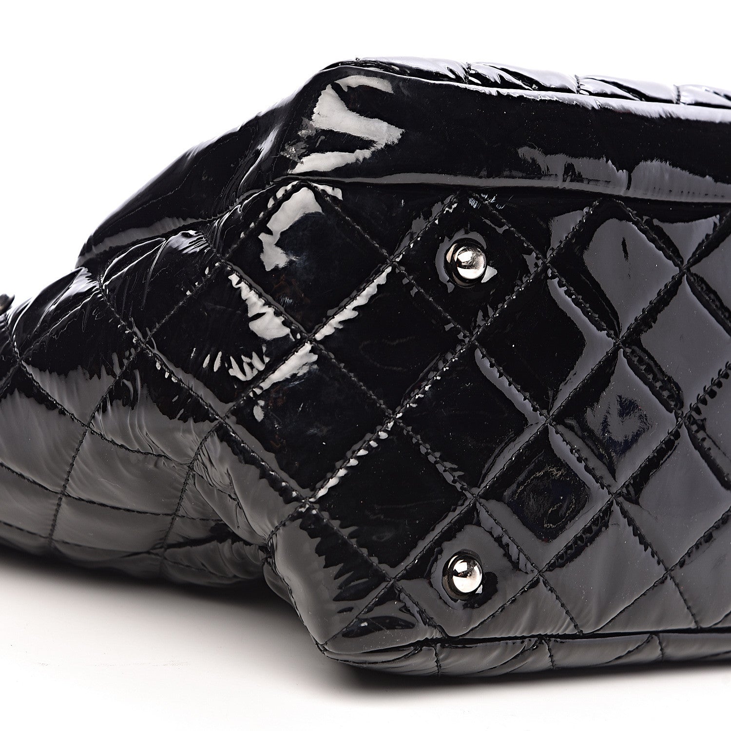 Chanel Patent Quilted Large Chic and Glitter Tote Black 10 of 12