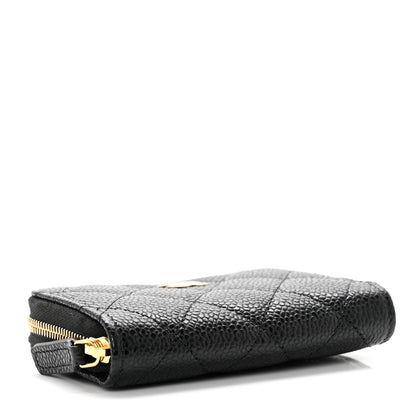 Chanel Caviar Quilted Zip Coin Purse Black 4 of 7