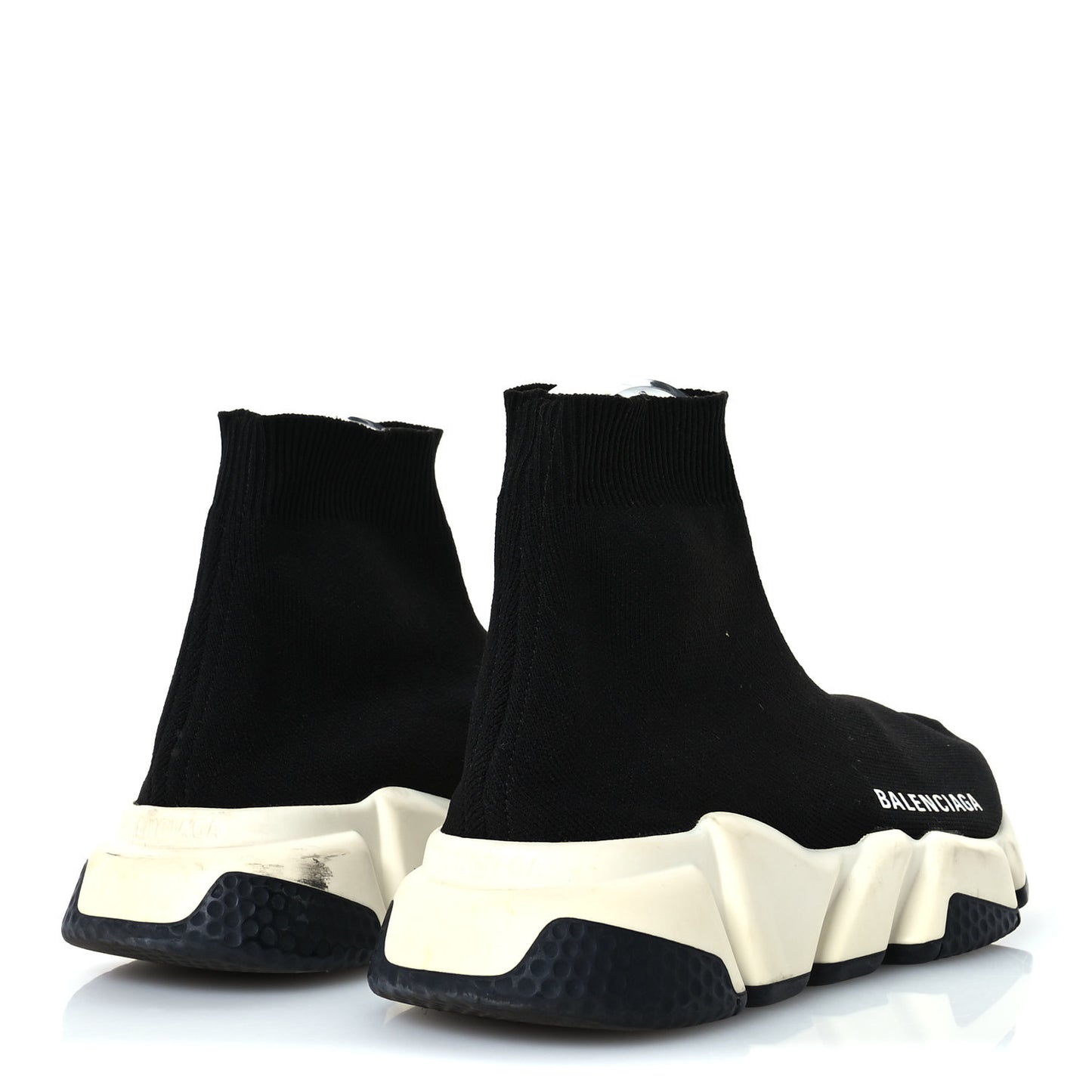 Neoprene Knit Womens Speed Sneakers 35 Black White
