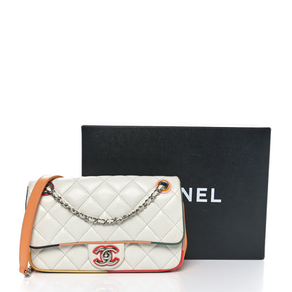 Chanel Lambskin Plexiglass Quilted Small Cuba Color Flap White Multicolor 11 of 11