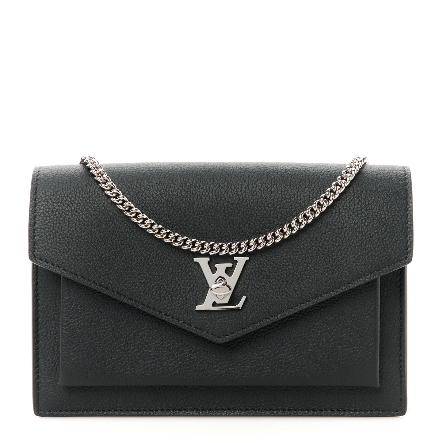 Soft Calfskin My Lockme Chain Pochette Black