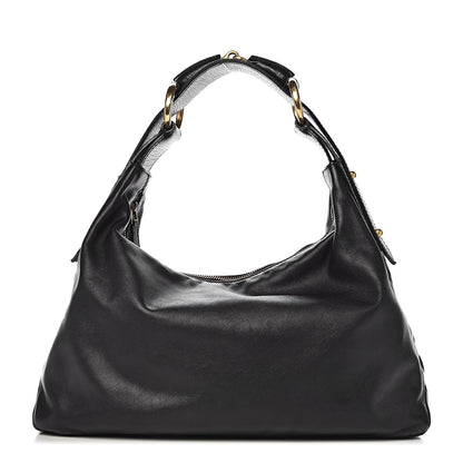Gucci Calfskin Medium Horsebit Chain Hobo Black 1 of 13