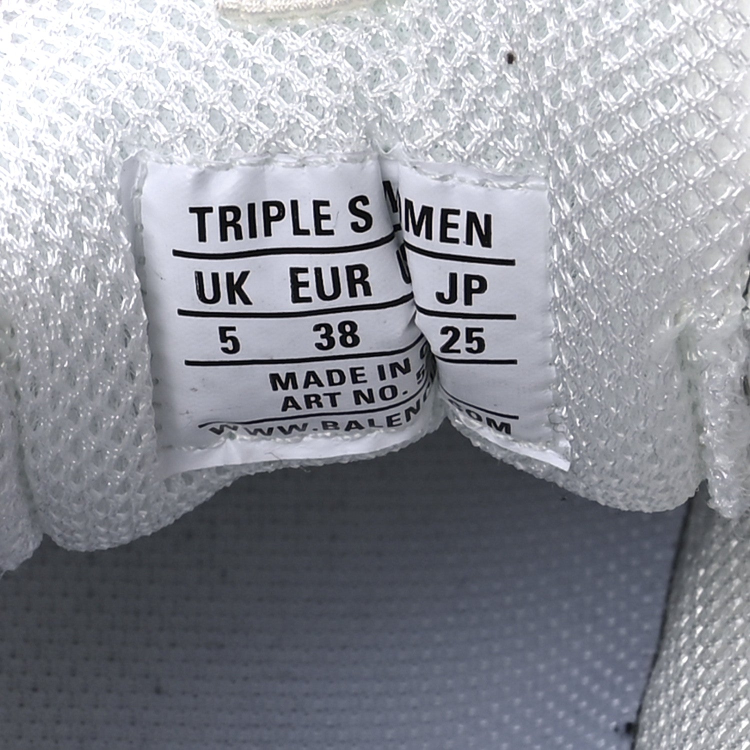 Balenciaga Fabric Mesh Womens Triple S Sneakers 38 Grey Red White 8 of 8