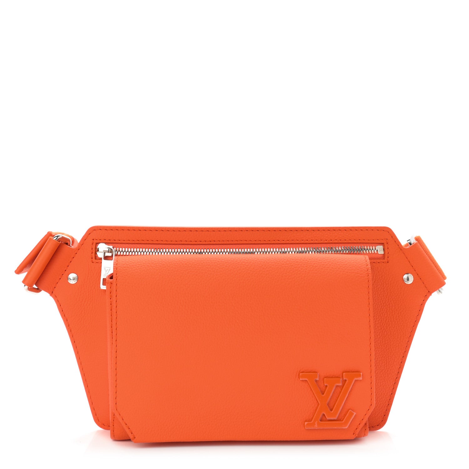 Louis Vuitton Grained Calfskin Aerogram New Sling Orange 1 of 10