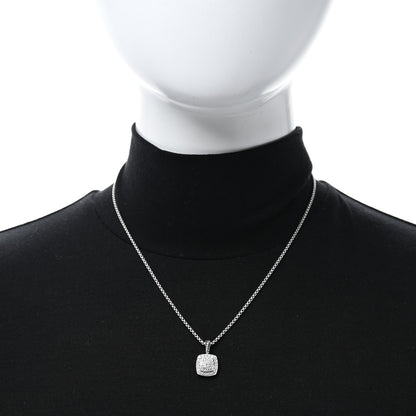 David Yurman Sterling Silver Diamond Pave 7mm Petite Albion Pendant Necklace 2 of 4