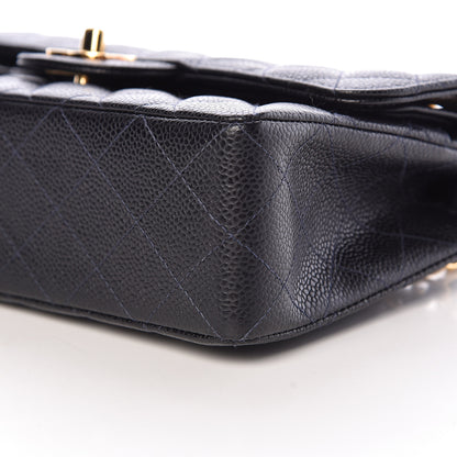 Chanel Caviar Quilted Small Double Flap Navy 9 of 13