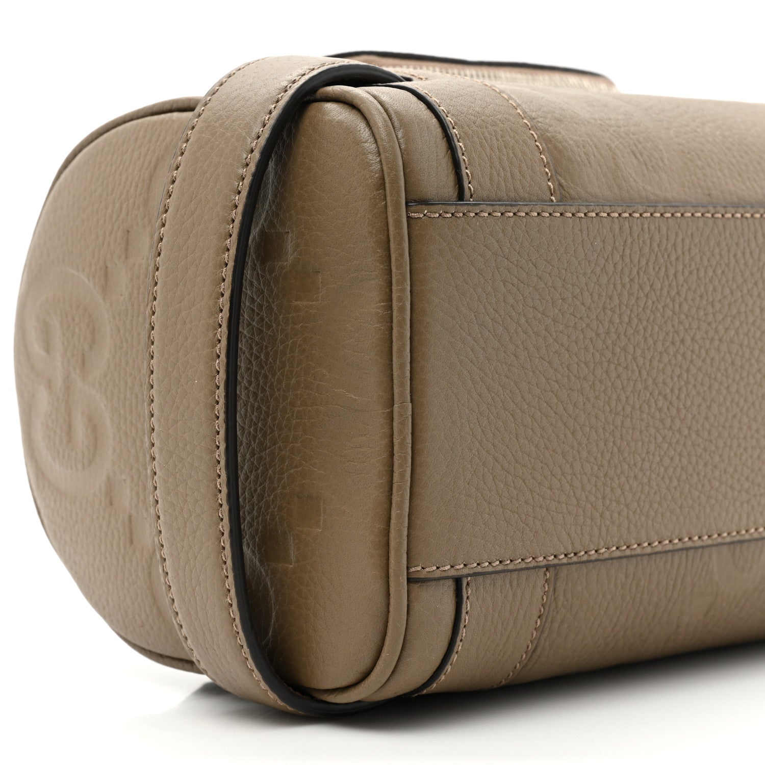 Gucci Piuma Calfskin Jumbo GG Embossed Small Toiletry Case Good Taupe 9 of 9