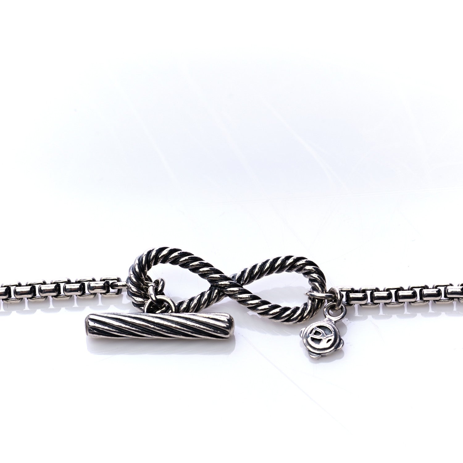 David Yurman Sterling Silver Smoky Quartz Infinity Necklace 7 of 8
