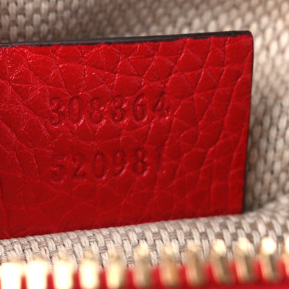 Gucci Pebbled Calfskin Small Soho Disco Bag Tabasco Red 7 of 11