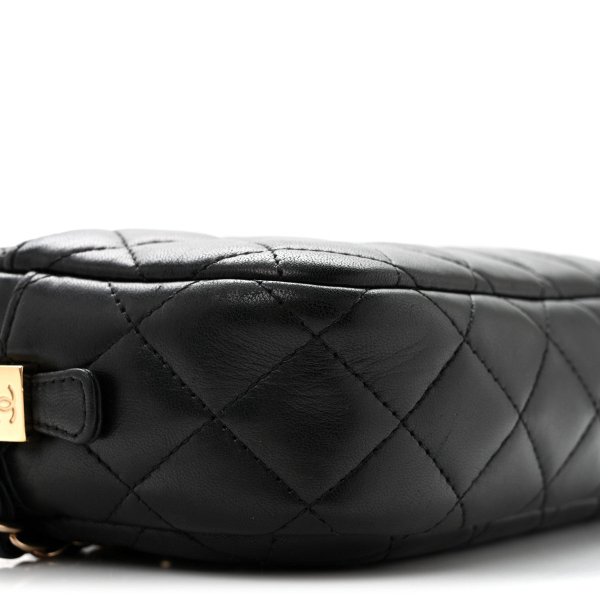 Lambskin Quilted Small Timeless Camera Case Black