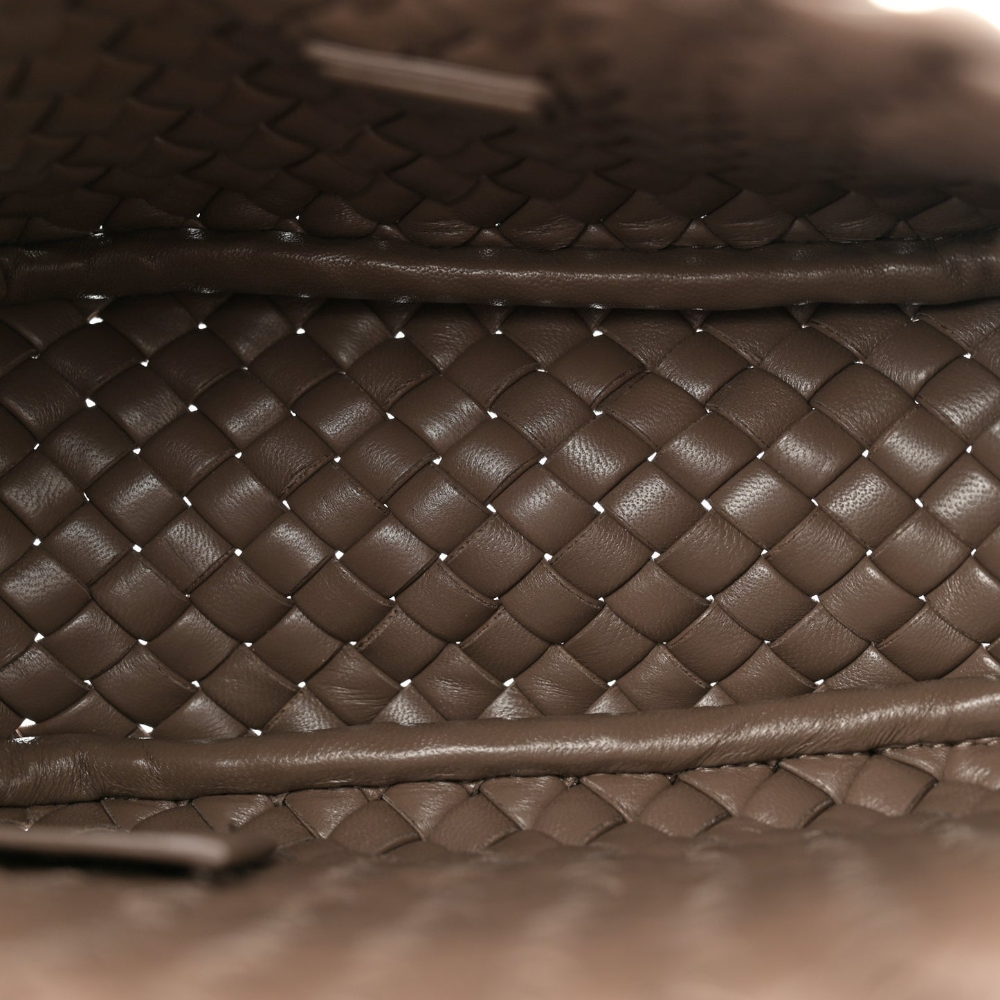 Nappa Intreccio Mini Cobble Shoulder Bag Taupe Grey