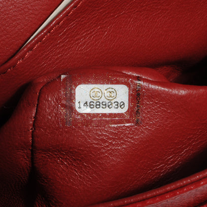 Chanel Caviar Quilted Medium Double Flap Red 8 of 10