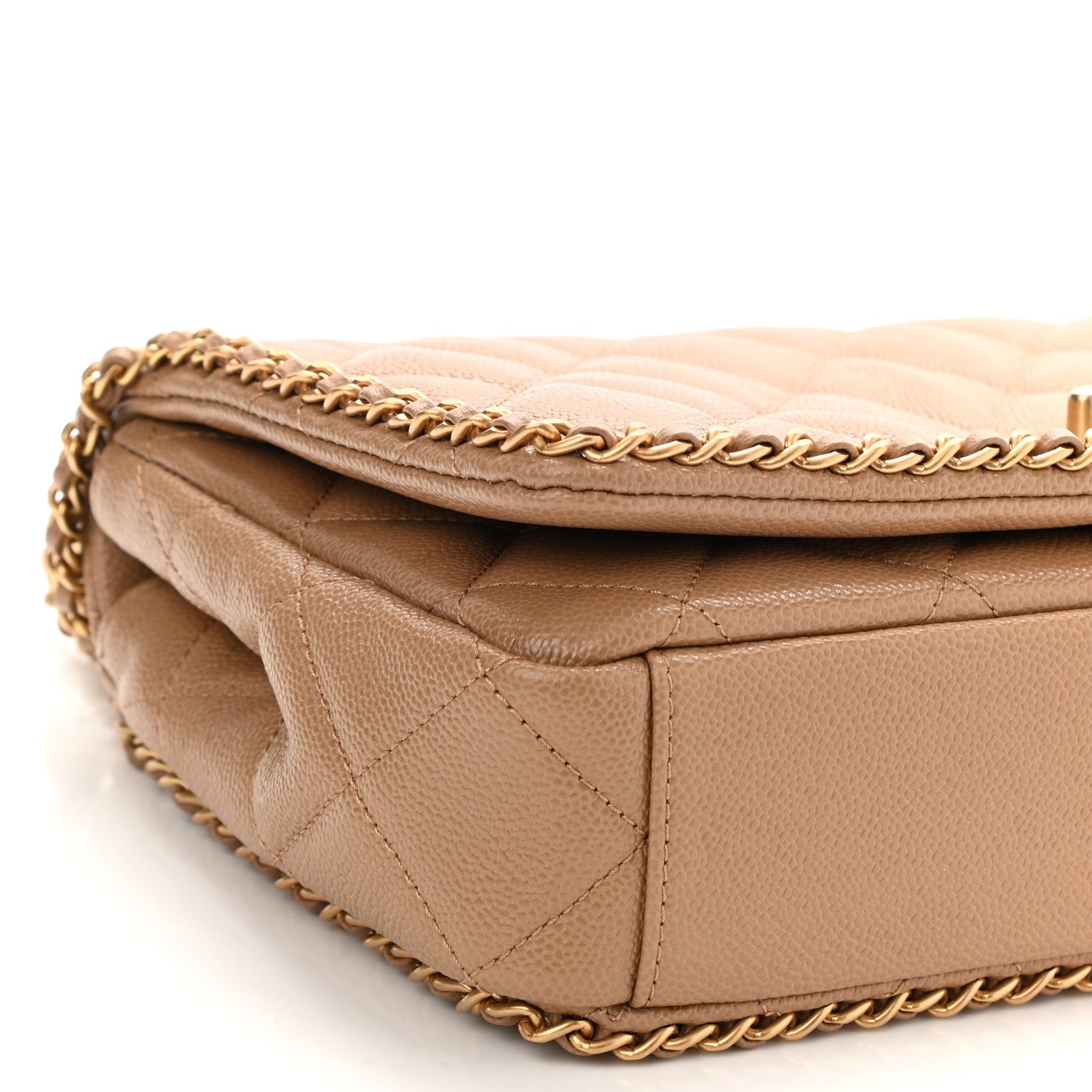 Chanel Caviar Quilted Never Ending Chain Flap Beige 9 of 10