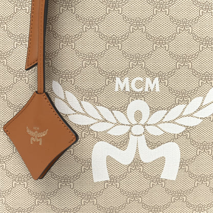 MCM Lauretos Nappa Medium Himmel Shopper Tote Oatmeal 7 of 9