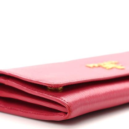 Prada Vitello Move Metal Oro Chain Wallet Peonia 7 of 10