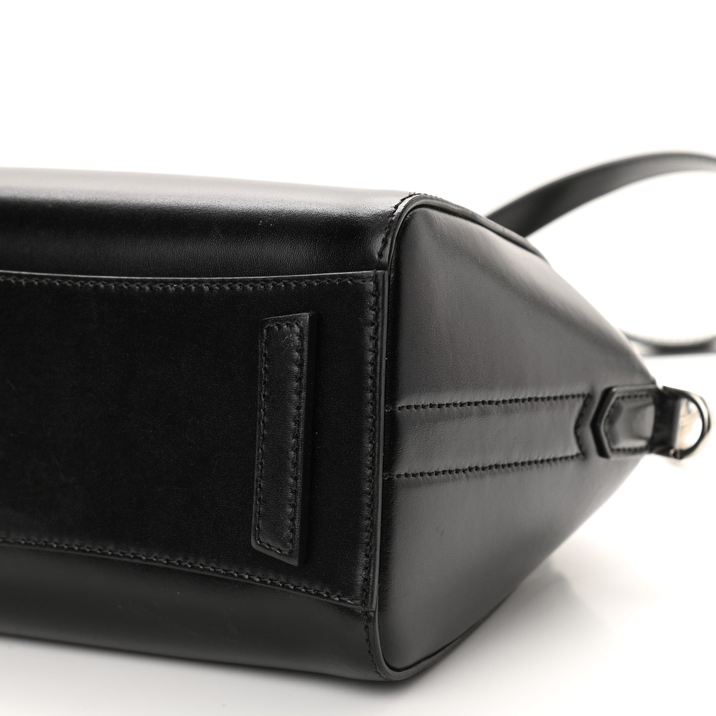 Shiny Lord Calfskin Mini Antigona Black