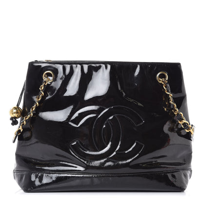 Chanel Patent CC Shoulder Bag Black 1 of 18