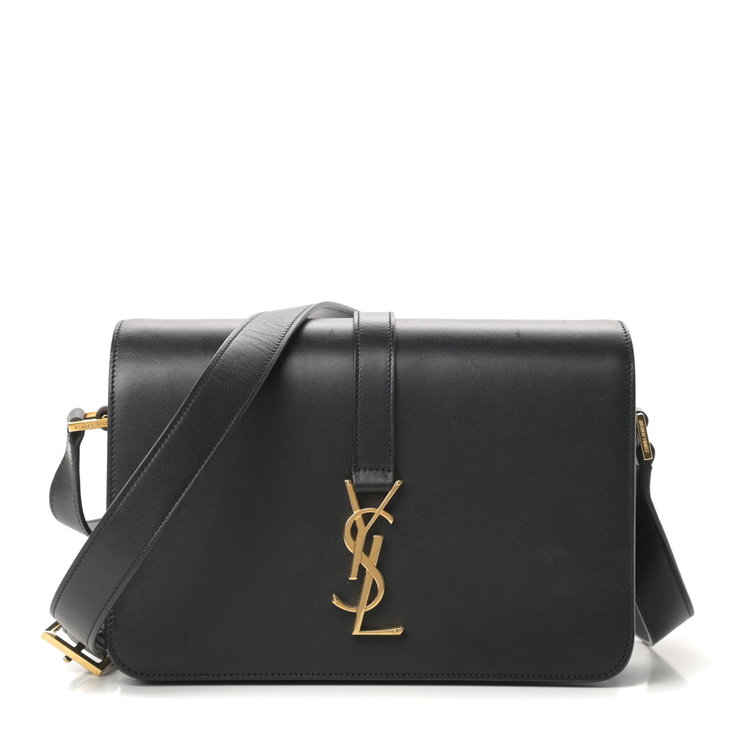 Saint Laurent Smooth Calfskin Medium Classic Monogram Universite Bag Black 1 of 19