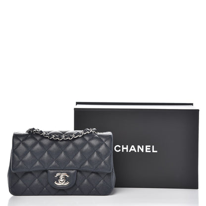 Chanel Caviar Quilted Mini Rectangular Flap Navy 8 of 8