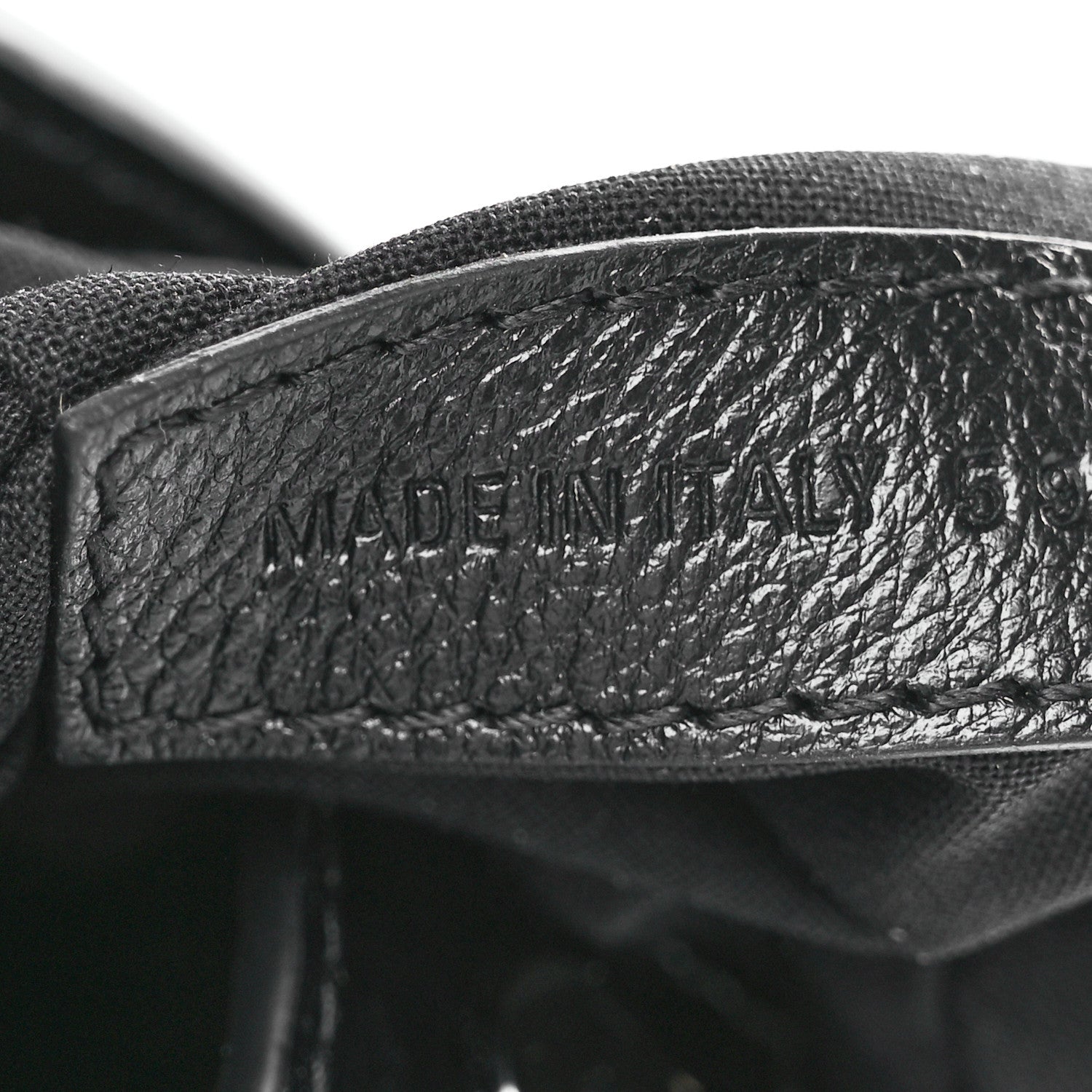 Balenciaga Calfskin Crocodile Embossed Logo Shopping Phone Holder Bag Black 6 of 10