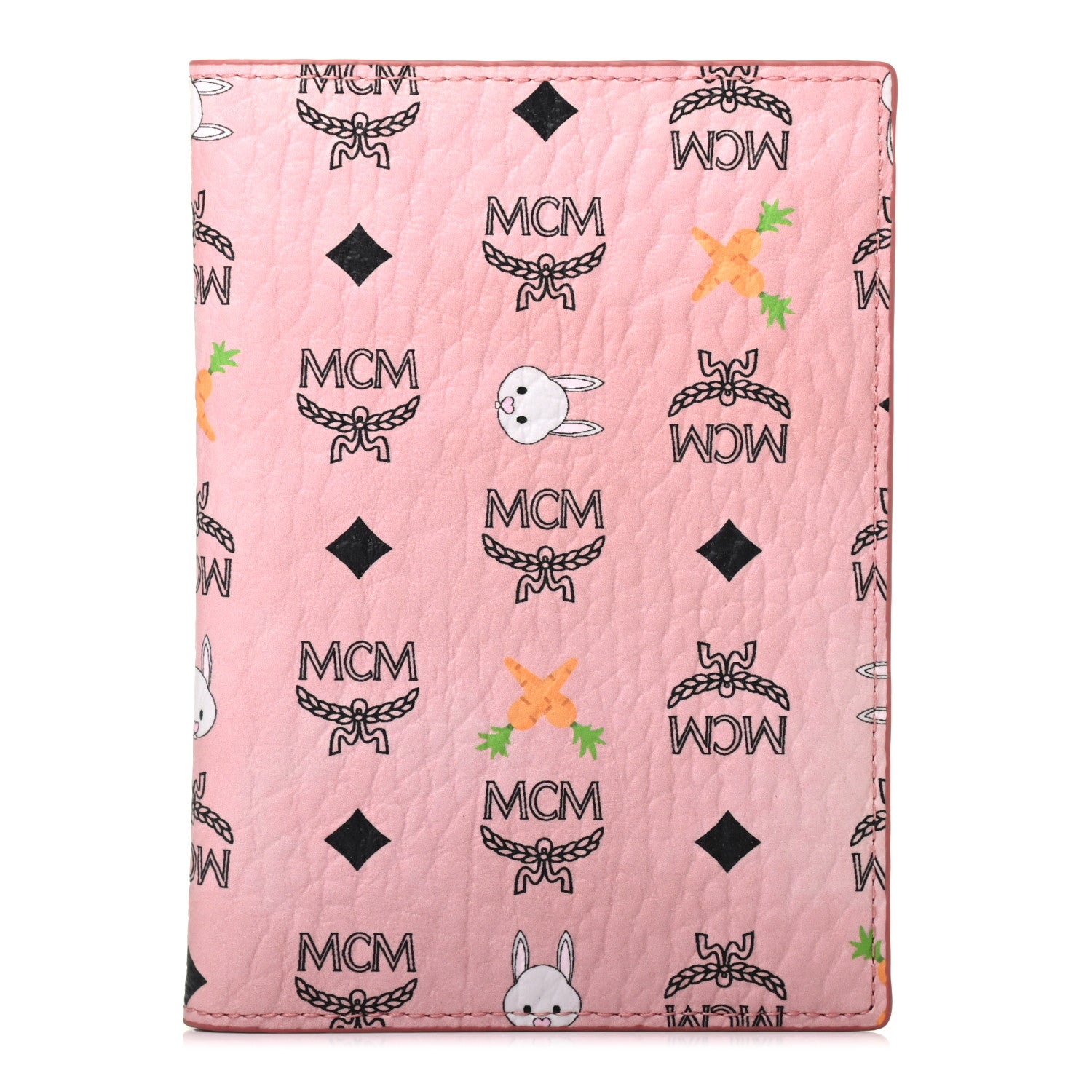 MCM Visetos Bunny Passport Holder Soft Pink 1 of 7