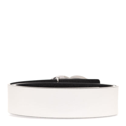 Chanel Patent Calfskin CC Reversible Belt 95 Black White 4 of 8