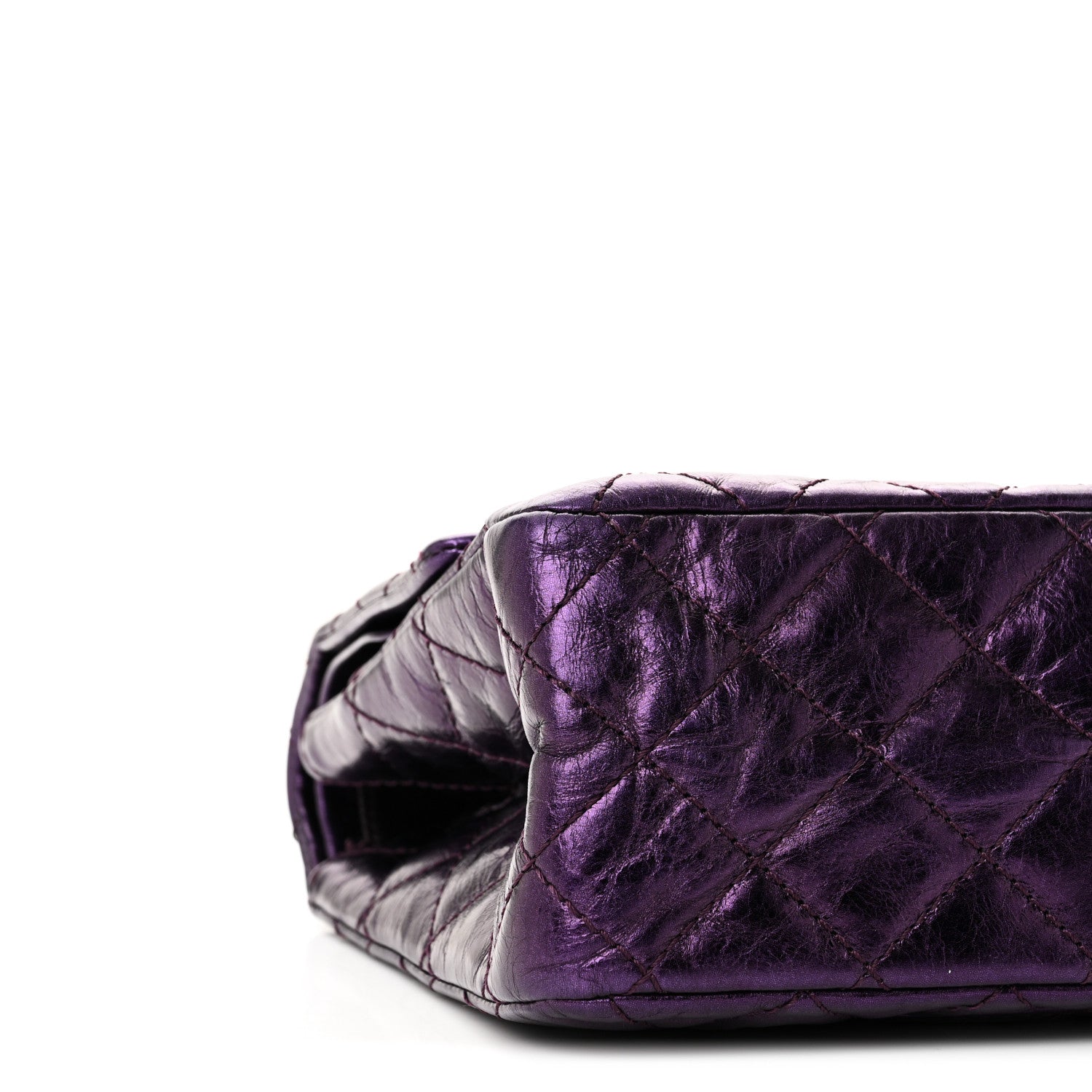 Chanel Metallic Aged Calfskin Quilted 2.55 Reissue 226 Flap Purple 9 of 10