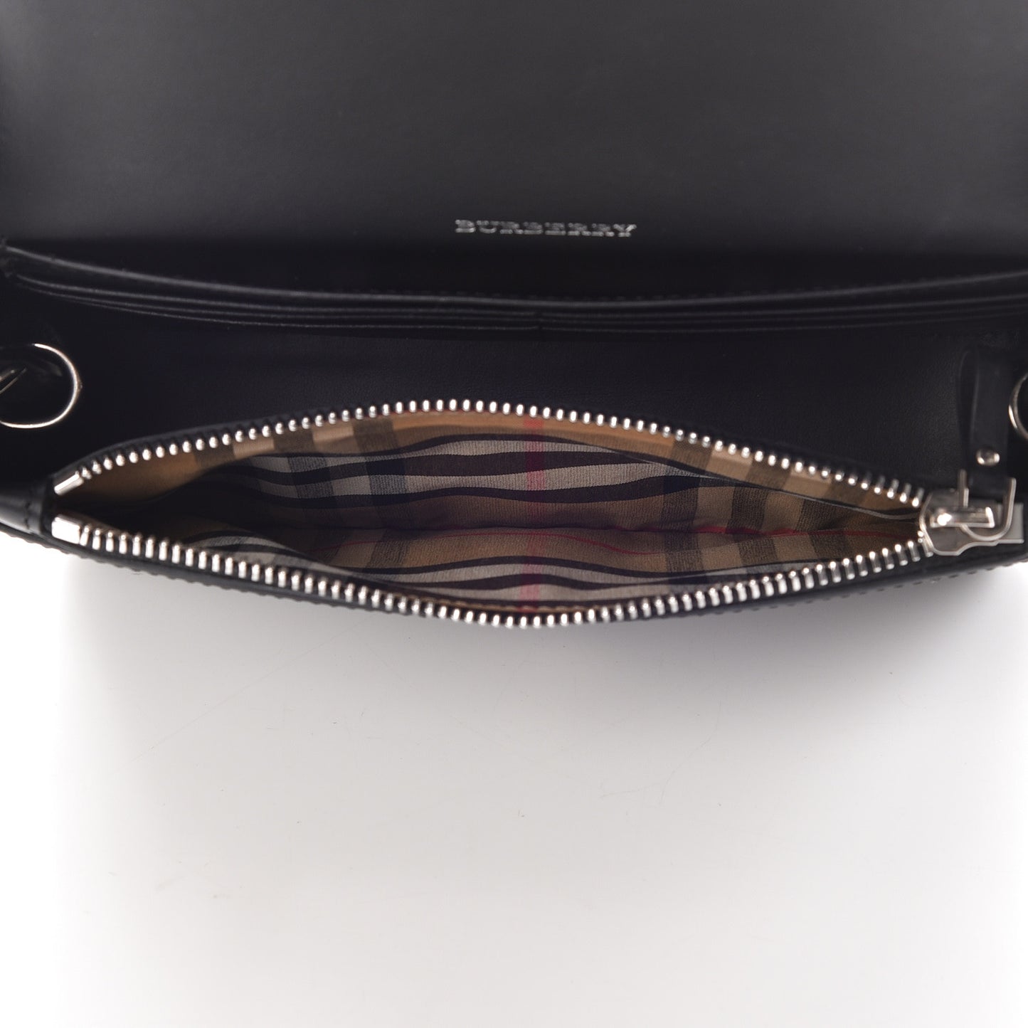 Calfskin Perforated Logo Hampshire Crossbody Black