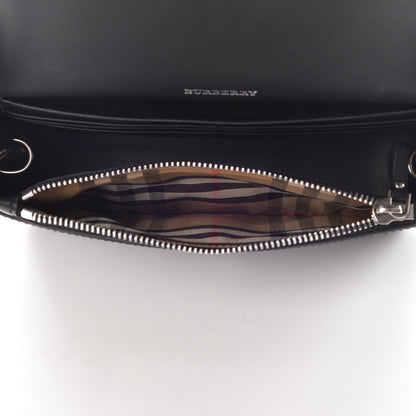 Burberry Calfskin Perforated Logo Hampshire Crossbody Black 6 of 10