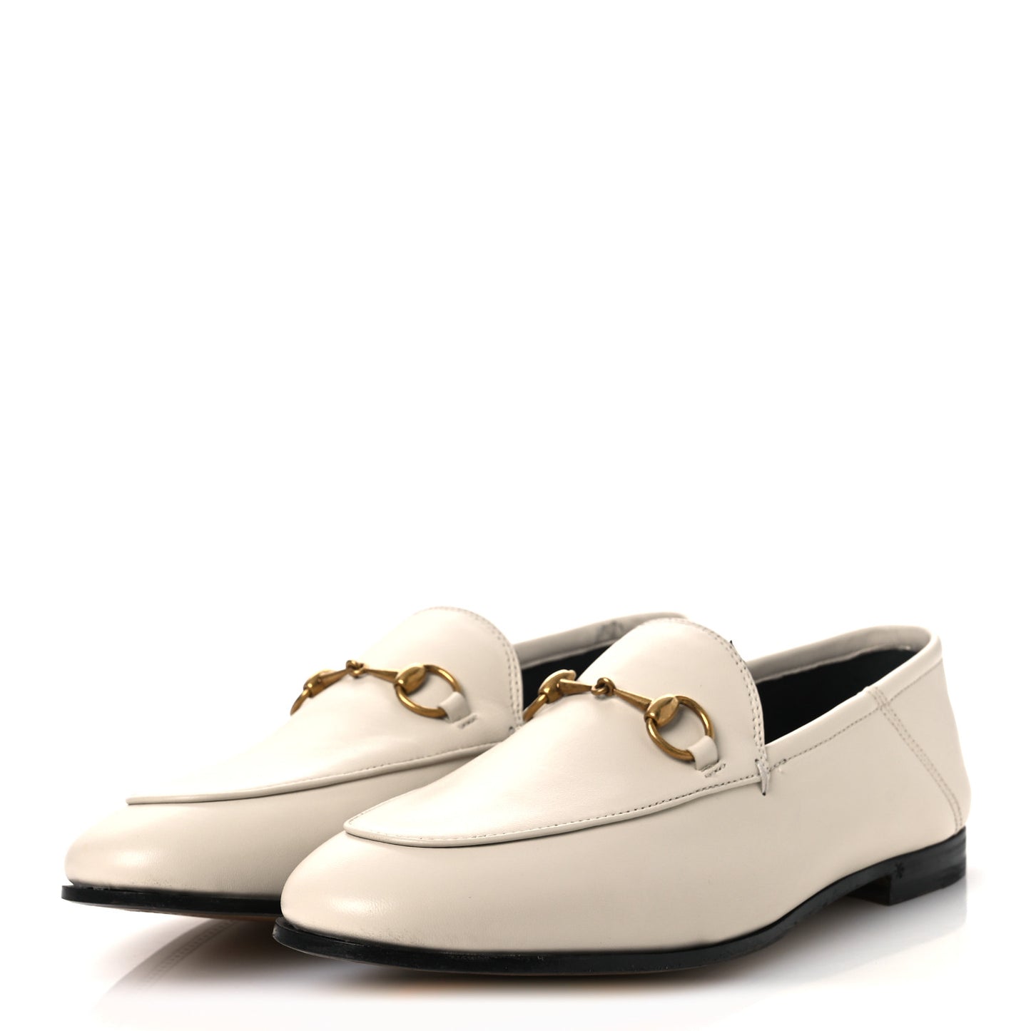Lambskin Womens Brixton Horsebit Loafers 38.5 Mystic White