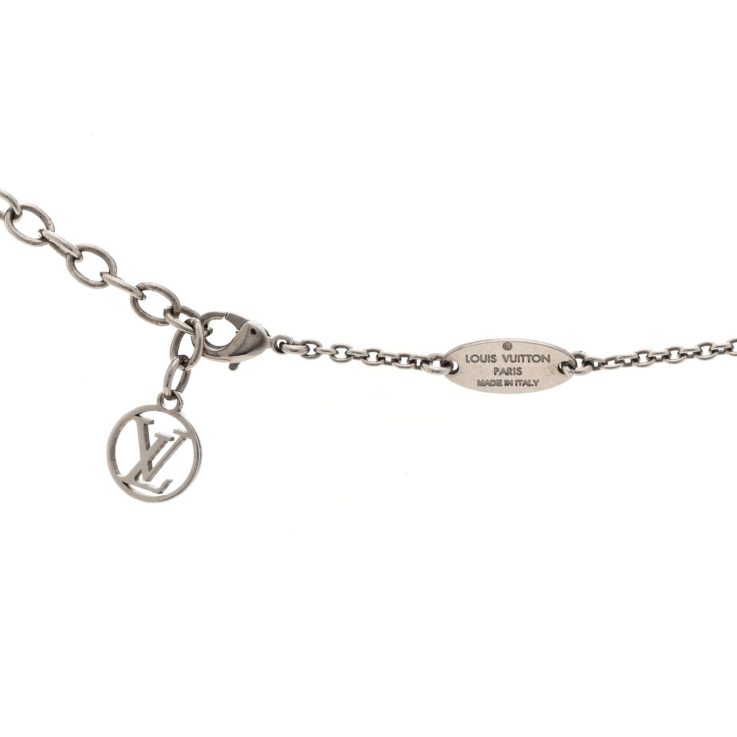 Louis Vuitton Metal Essential V Supple Necklace Silver 5 of 6