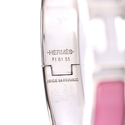 Hermes Enamel Narrow Clic Clac H Bracelet PM Rose Flamingo 4 of 4