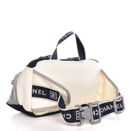 Chanel Nylon Mesh Sport Belt Bag Navy White 3 of 9