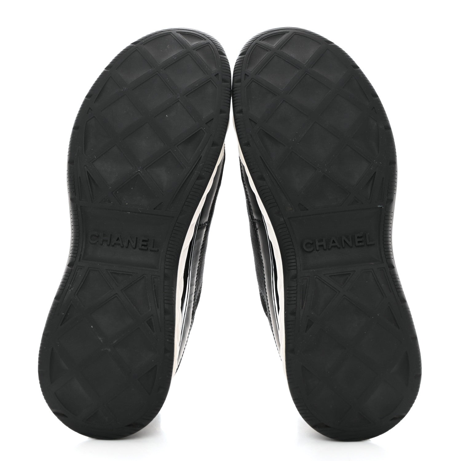 Chanel Velvet Calfskin Mixed Fibers CC Sneakers 38.5 Black 5 of 8