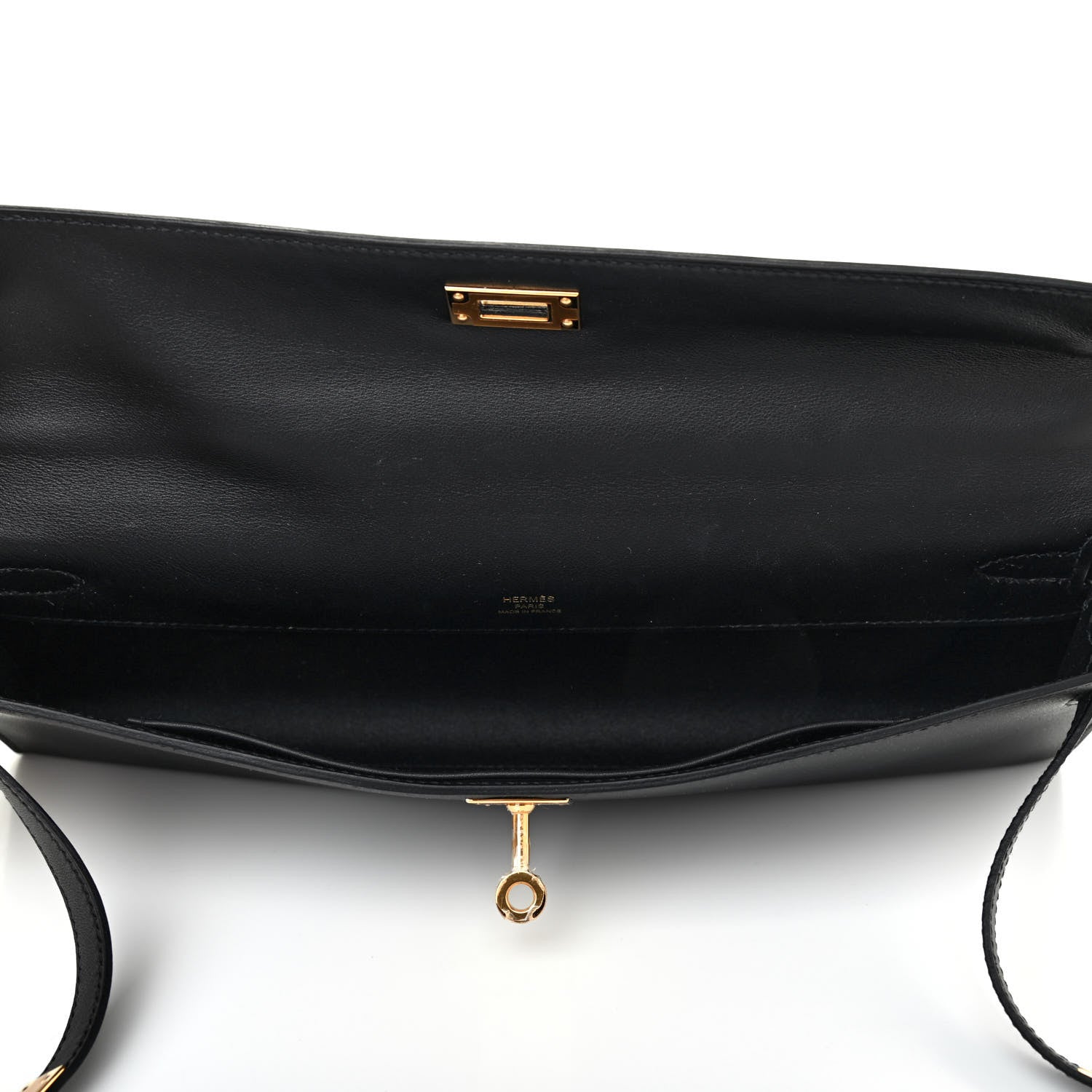 Hermes Swift Kelly Cut Clutch Pochette Black 4 of 4