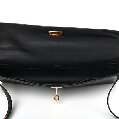 Hermes Swift Kelly Cut Clutch Pochette Black 4 of 4