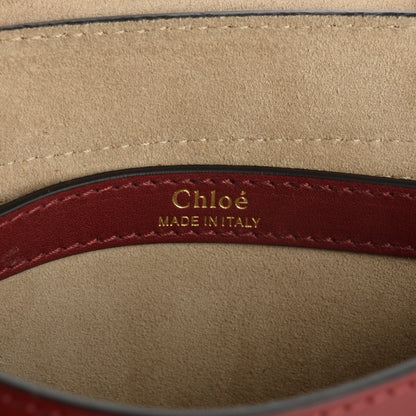 Chloe Calfskin Braided Small Hudson Shoulder Bag Sienna Red 6 of 7