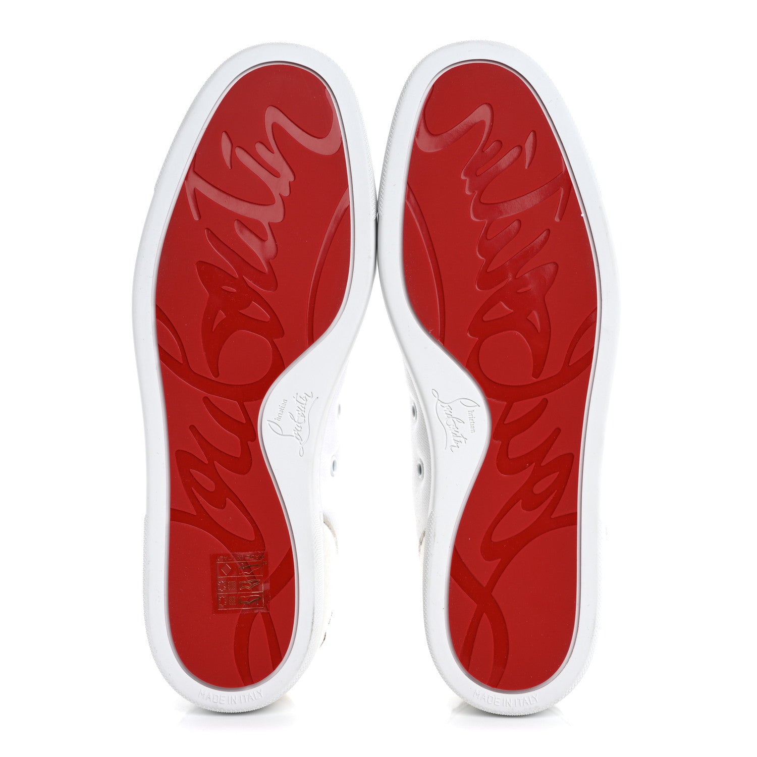 Christian Louboutin Calfskin Mens Fun Junior Low Top Sneaker 42.5 White 6 of 10