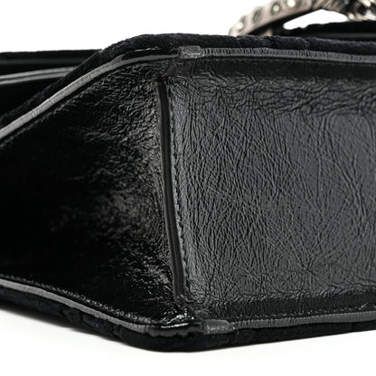 Gucci Velvet Skipper Crystal GG Monogram Small Dionysus Shoulder Bag Black Black Diamond 9 of 10